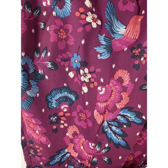 New Lane Bryant Shirt Dress Womens Plus 24 Floral Bird Print Cottagecore Coastal - Picture 7 of 8